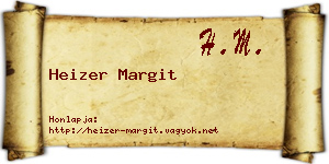 Heizer Margit névjegykártya